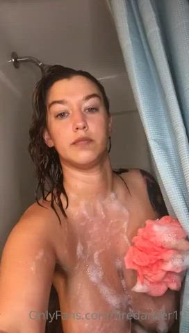 Busty Huge Tits Natural Tits Shower clip