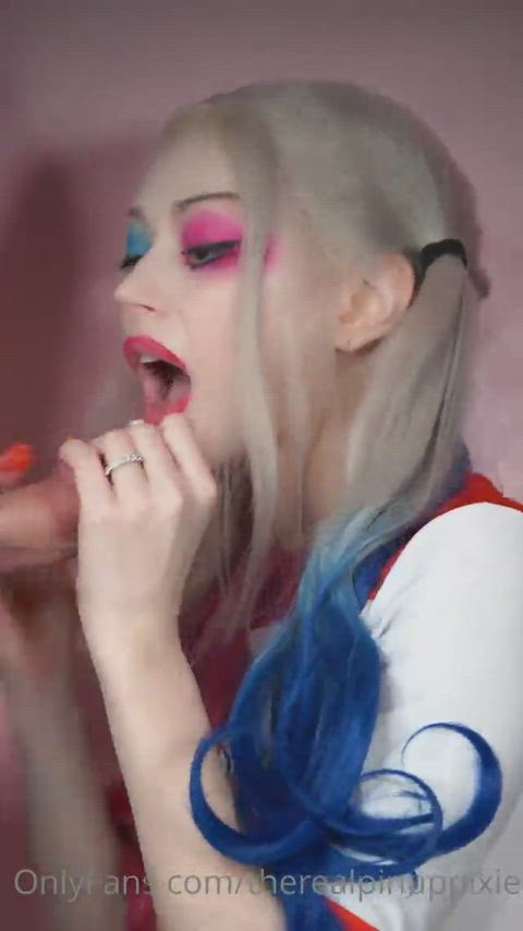 blowjob cosplay harley quinn onlyfans teen clip