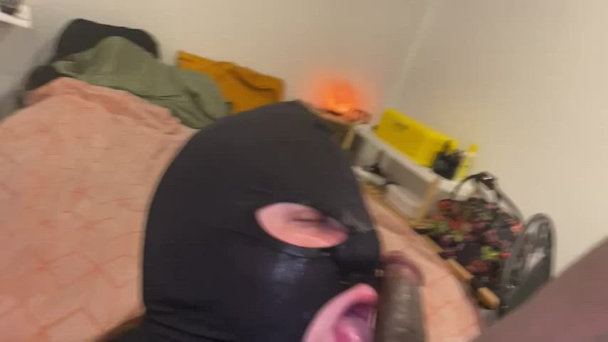 bbc cock worship milf mask pov pawg spit sucking clip