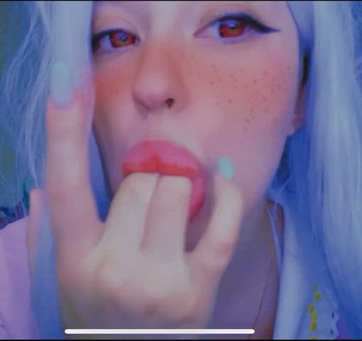 Girl sucking finger