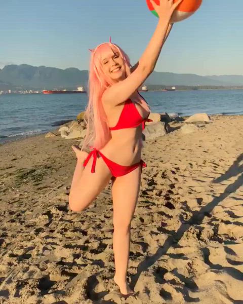 big tits cosplay swimsuit clip