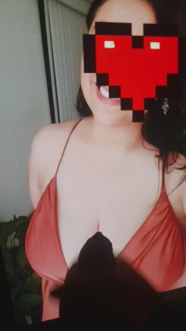 A cumtribute I made for my girlfriends sister amazing tits