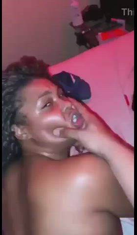 choking dirty talk doggystyle ebony licking slapping slave submissive clip
