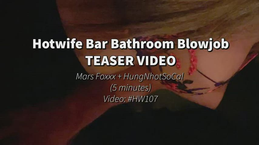Bathroom Blowjob Bull Cum Swallow Hotwife Public clip