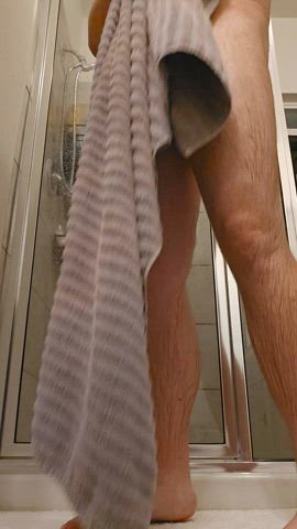cock worship daddy dominant pov shower towel clip