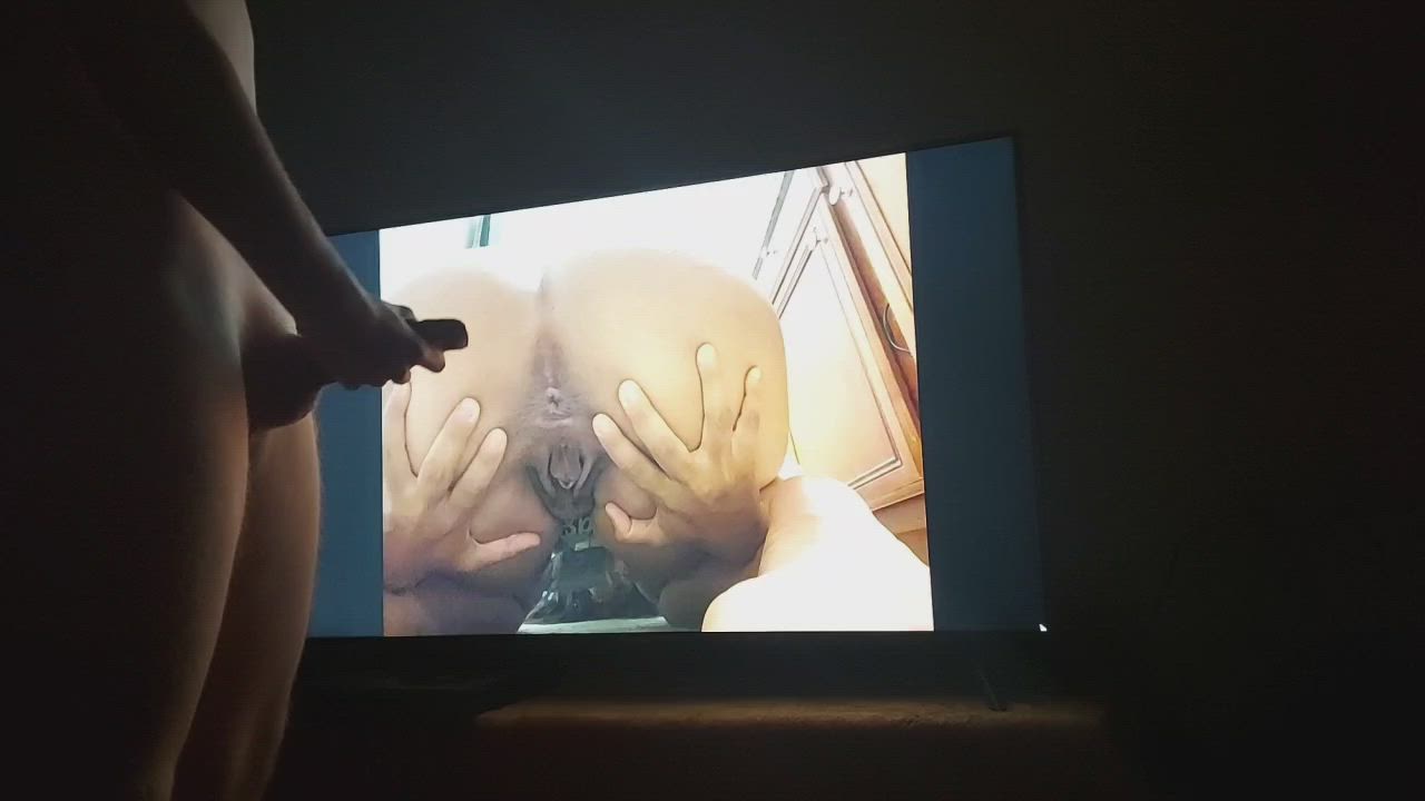 I got jacked off to on a huge screen! Cock GIF by bobobj