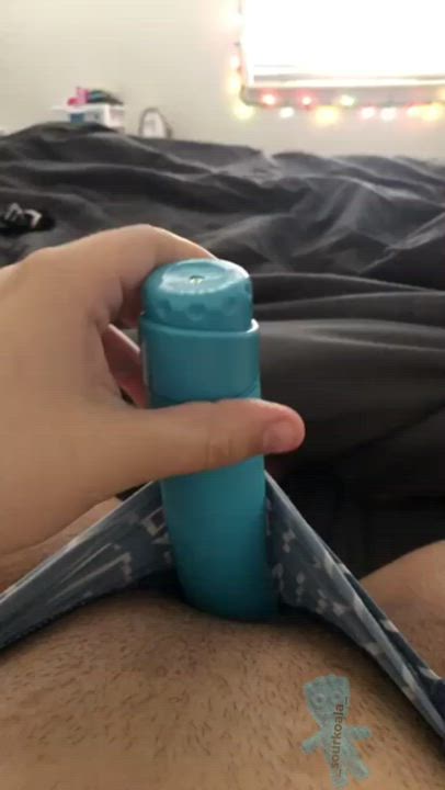 My first vibrator! It feels so good but so big! Who wants to help me adjust to such