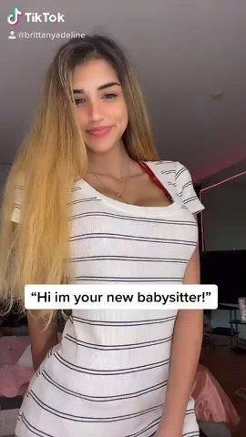 Babysitter Big Tits Eye Contact Huge Tits Lingerie TikTok clip