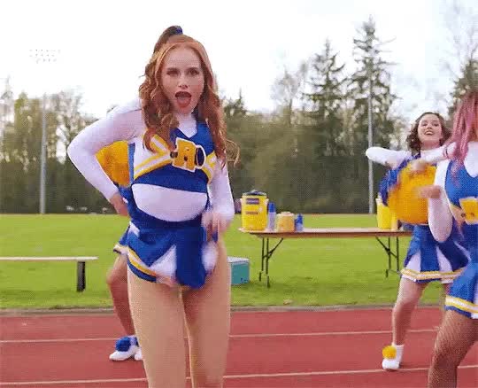 Madelaine Petsch dancing like a whore in the Riverdale cheerleader outfit