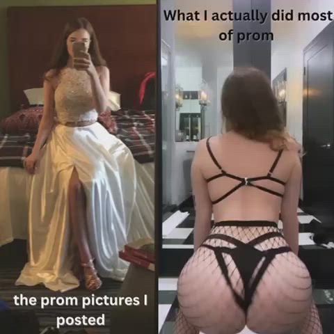 The prom pics I posted vs what I actually did