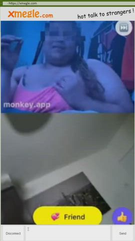 bbw cock shock ebony flashing monster cock nipple reaction webcam clip