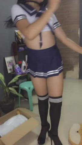 Schoolgirl Small Tits Trans clip