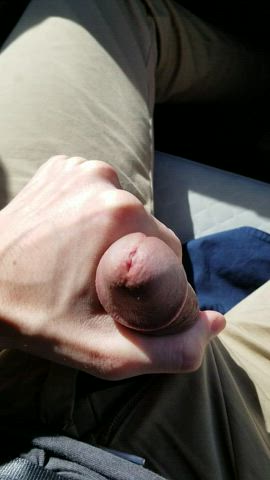 Jerking off while driving home