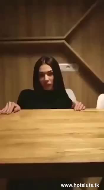 Blowjob under table with facial