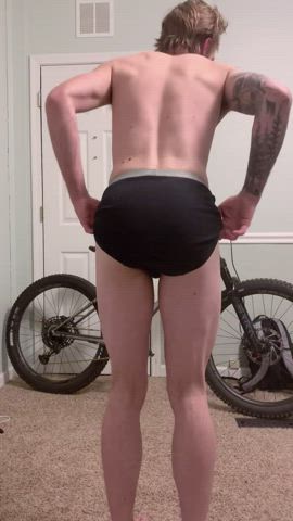 Time for a bath after some biking! What do you want to see my horny ass do to myself