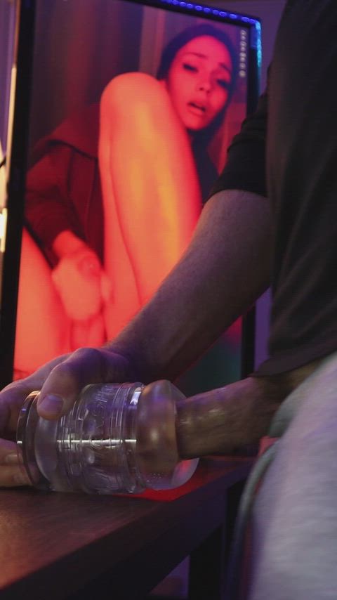 cock cum fleshlight ruined orgasm watchingporn clip