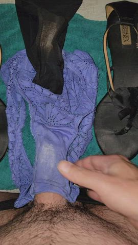 Video of me cumming on wifes panties and fancy shoes