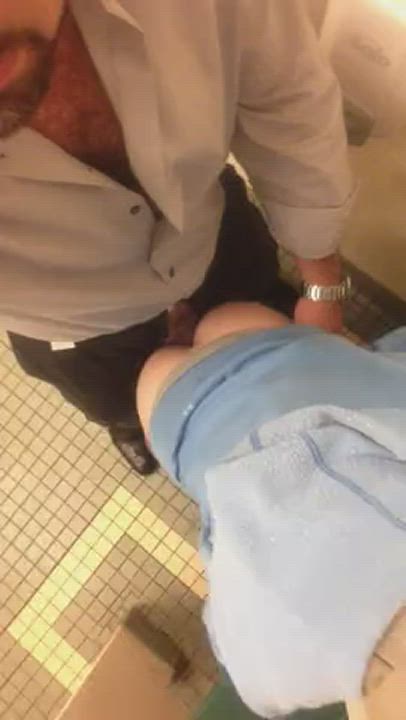 Fucking over the sink