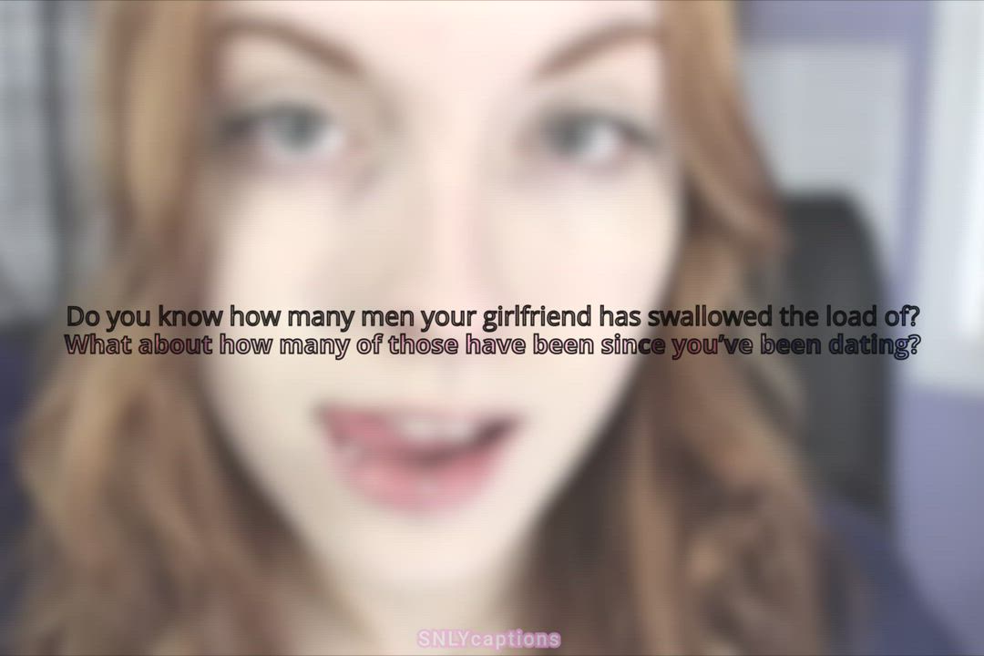 Caption Cheating Cuckold Cum Swallow Girlfriend Hotwife Stranger Swallowing clip