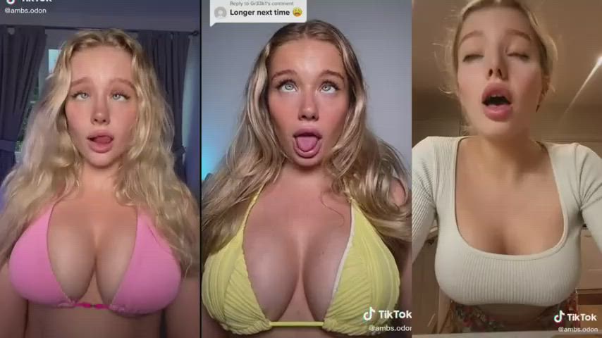 ahegao babe blonde college huge tits loop pmv tits clip