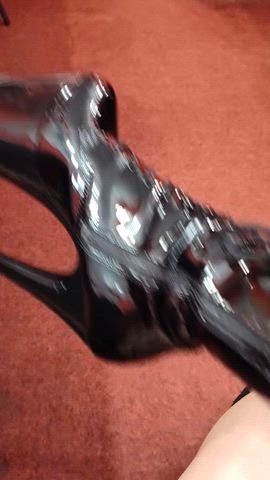 boots heels high heels latex leather stripper clip