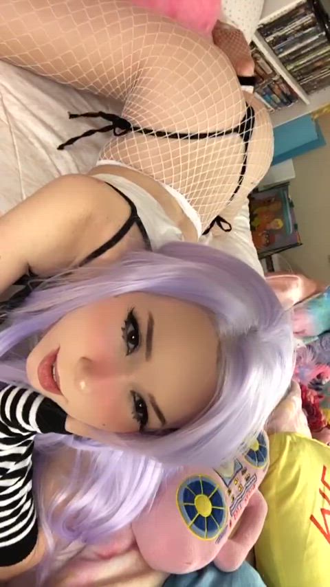ahegao anime booty cute egirl fishnet onlyfans petite purple hair tongue fetish clip