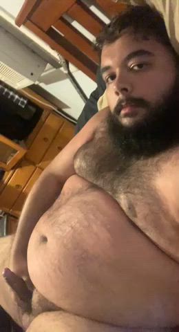 bear hairy cock male masturbation clip