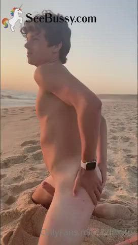 beach big dick bubble butt cock homemade public solo clip