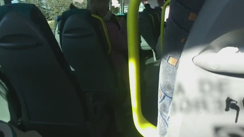 Risky Blowjob on small Bus