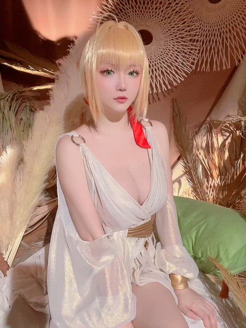 asian beautiful cosplay clip
