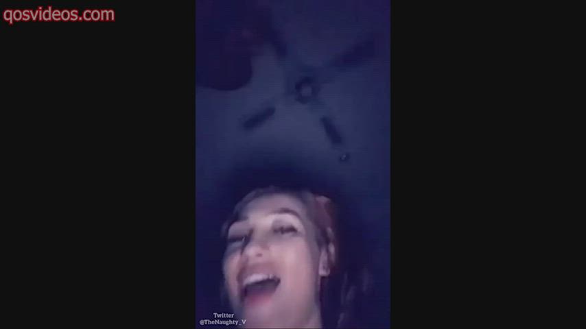 Teen takes it all in her mouth