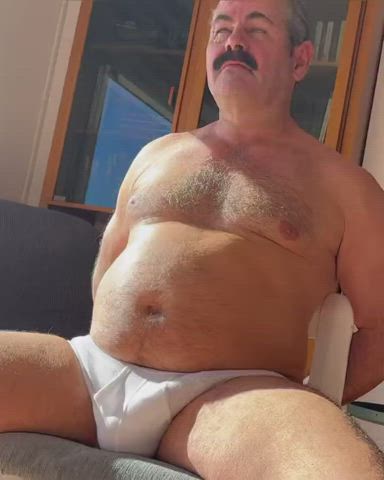 bear chubby daddy gay hairy hairy chest kiss kissing latino mustache clip