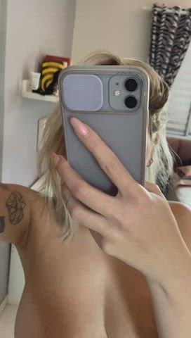 I am a hot blonde slut with big natural tits
