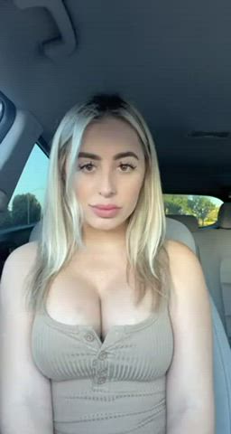 big tits blonde boobs cartoon flashing outdoor public tits clip