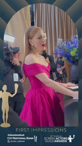 actress big tits celebrity cleavage jessica chastain natural tits redhead clip