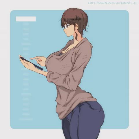 animation anime big tits huge tits clip
