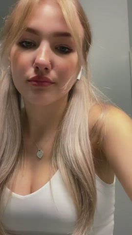 Blonde Pigtails Skirt TikTok clip