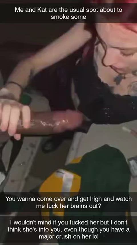 Your best-friend invited you to smoke and watch him fuck your crush