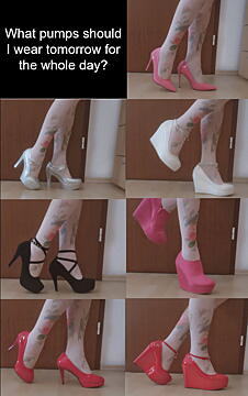 Which pumps should I wear tomorrow for the whole day?