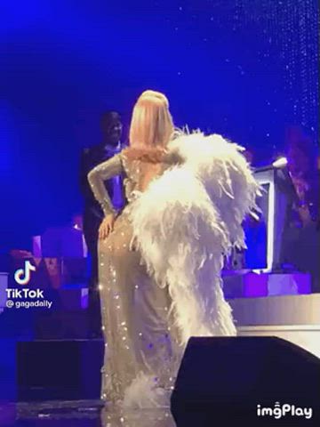 Lady Gaga teasing us on stage