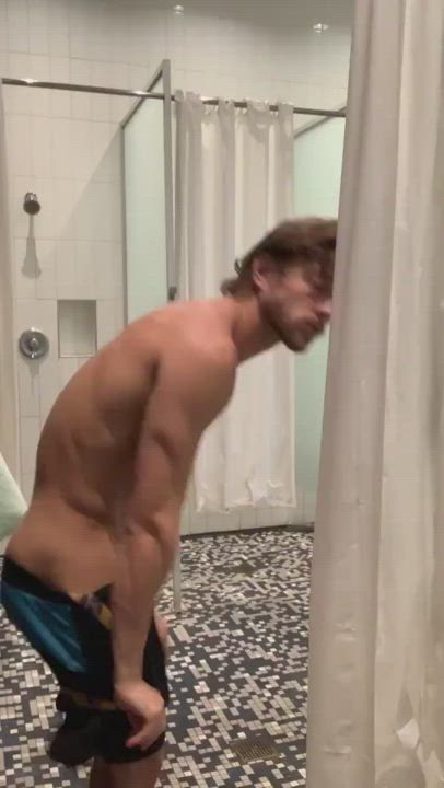 Taking a shower