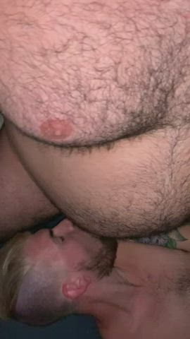 big dick cock cum cumshot gay hairy threesome clip