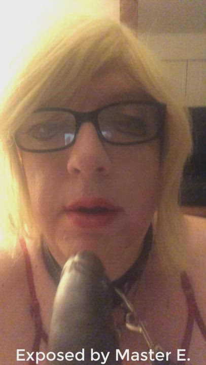 Choking Dildo Sissy Sucking clip