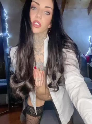 big tits boobs italian milf mom onlyfans secretary slut tattoo clip