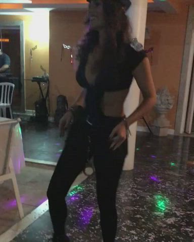 babe brazilian brunette celebrity costume dancing clip