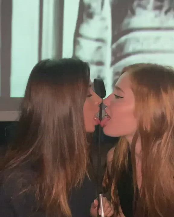 French Kissing Friends Girlfriends Girls Jia Lissa Kissing Lesbian Lesbians clip