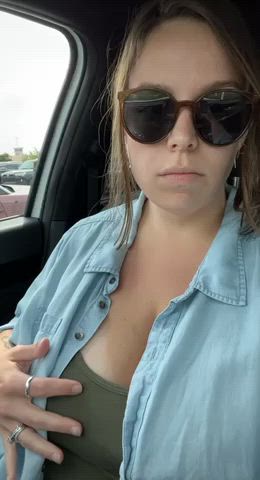 showing off while running errands [gif]
