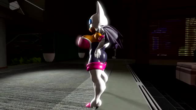Rouge the Bat bouncing boobs and fart