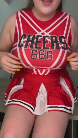 in case you wanted to see what a thick cheerleader is wearing underneath her uniform...