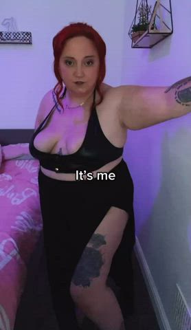 bbw goth mistress redhead tease tiktok clip